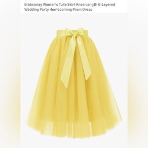 Bridesmay Women’s Elegant Yellow Tulle Skirt BRAND NEW, Size Small